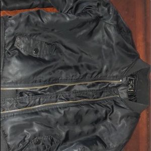 Women’s black bomber jacket